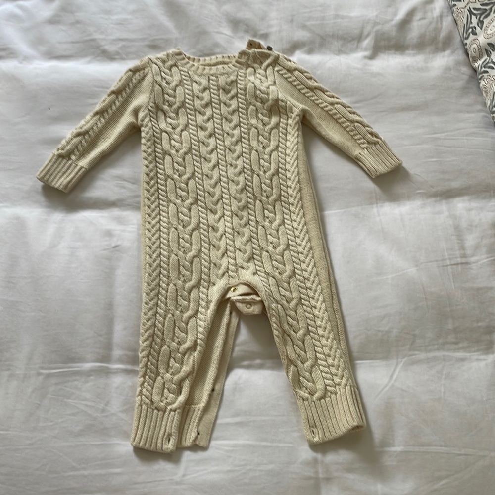 Cable knit onesie